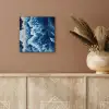 Golven - Blauw - Schuim aluminium wit klein -sfeer4