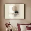 Cirkel - Compositie - Diepte - Beige Textielframe zwart klein -sfeer1