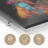Graffiti - Wasbeer - Jas - Zwart plexiglas 5mm klein -sfeer2