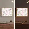Patroon - Eieren - Roze - Pasen Light Box met batterij (Wandlamp) middel -sfeer3