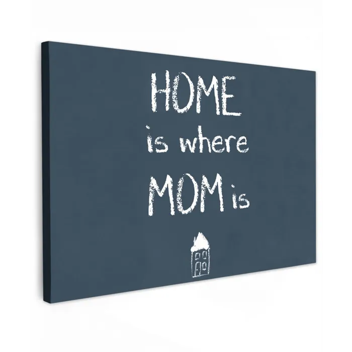 Quotes - Home is where mom is - Spreuken - Moeder canvas 2cm klein -z3d