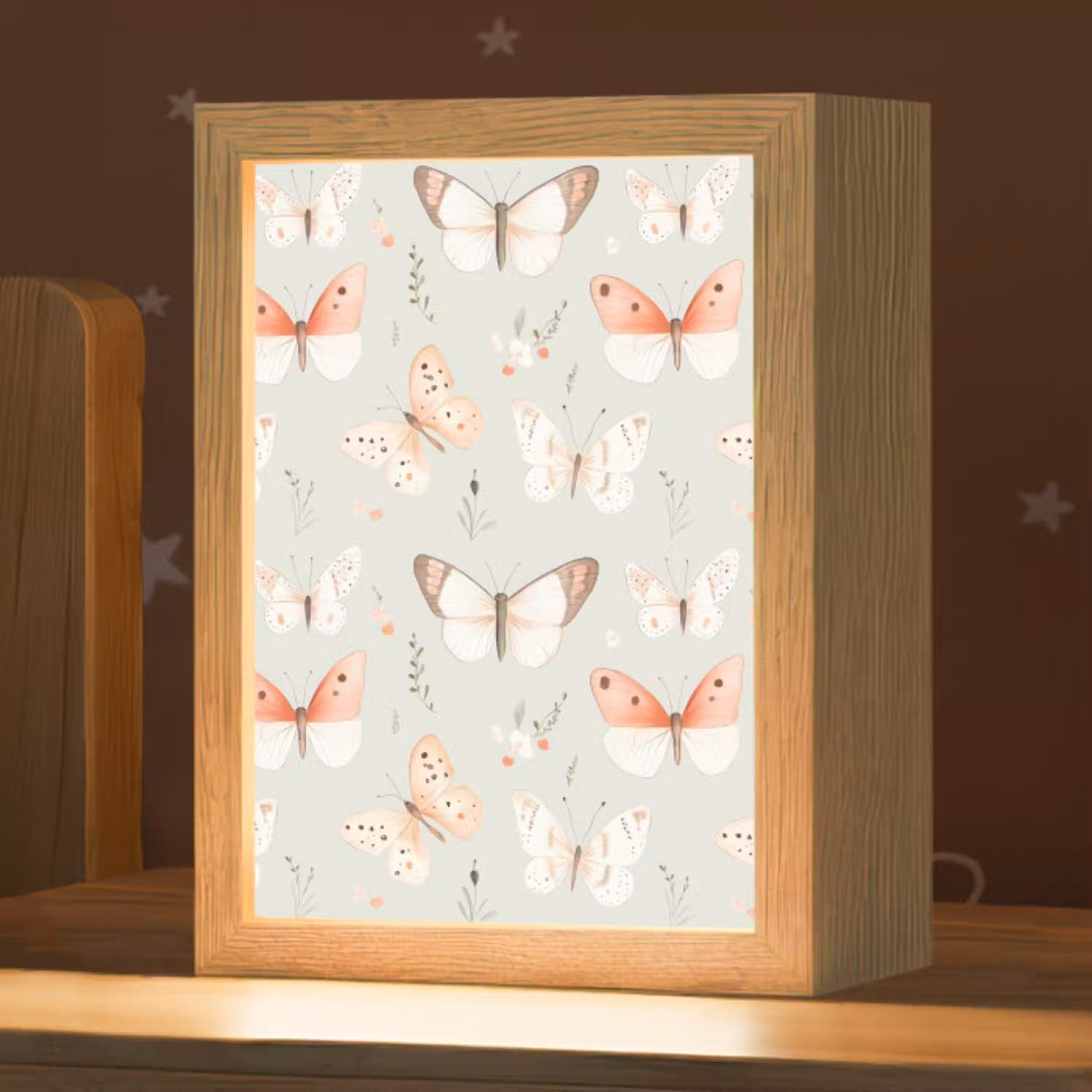 Vlinder - Patroon - Pastel Light Box met kabel klein -zzz_3d_website