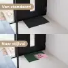 Donkergroen - Tekst - Schaduw - Grafisch Deurmat klein -voor-na_NL