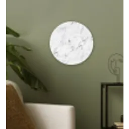 Marmer - Luxe - Wit - Grijs - Marmerlook Wandcirkel kunststof plaat 5mm dik klein -sfeer3