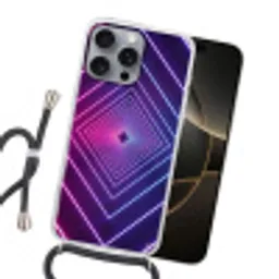 Driedimensionaal - Tunnel - Ruimte Hoesje iPhone 16 Pro Max met koord klein -sfeer1