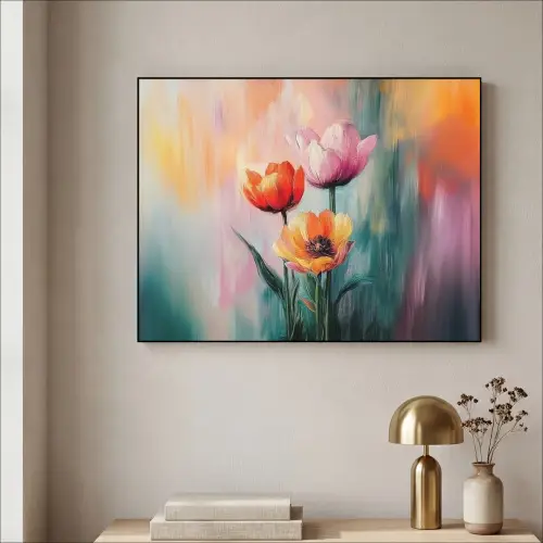 Dromerig - Bloemen - Verfijnde details Textielframe - compleet frame klein -sfeer2