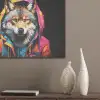 Graffiti - Wolf - Jas - Zwart PET vilt klein -sfeer6_closeup