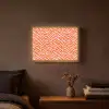 Strepen - Dynamisch - Oranje Light Box met batterij (Wandlamp) middel 907 -sfeer4