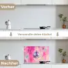 Discobal - Pink - Verf keuken achterwand spatscherm klein -voor_na_DE