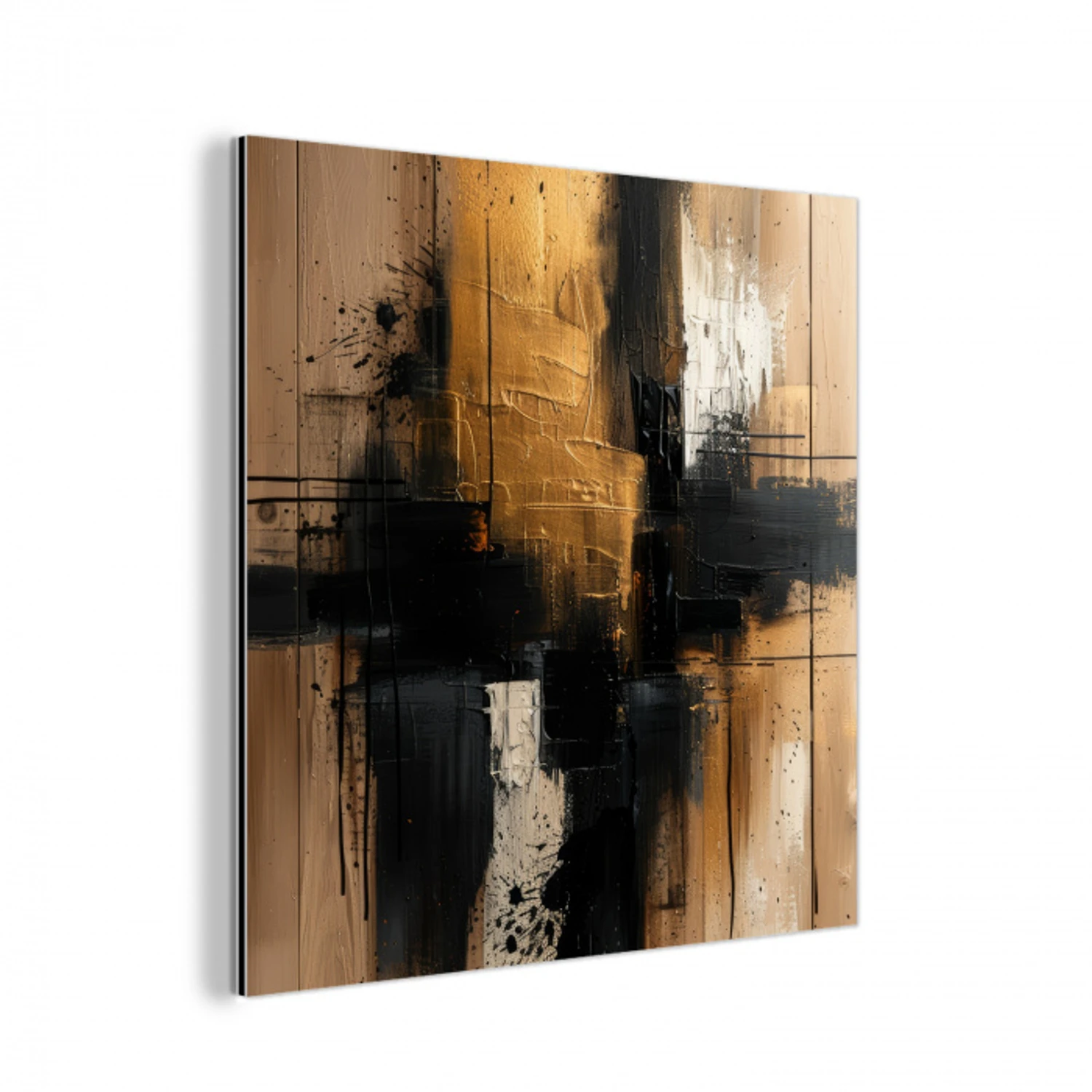 Modern - Zwart - Goud - Verf aluminium wit klein -3d