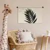 Palmblad - Donkere bladen - Subtiel Wandkleed katoen klein -wsfeer5_kind