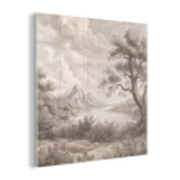 Landschap - Bergen - Meer - Natuur plexiglas 5mm klein -z3d