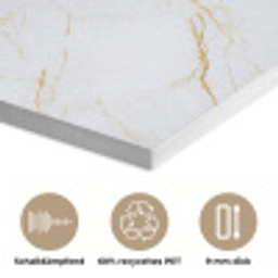 Wit - Marmer - Goud - Luxueus PET vilt klein 837 -closeup_DE
