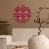 Roze - Groen - Neon - Dieren Wandcirkel plexiglas klein 852 -sfeer1