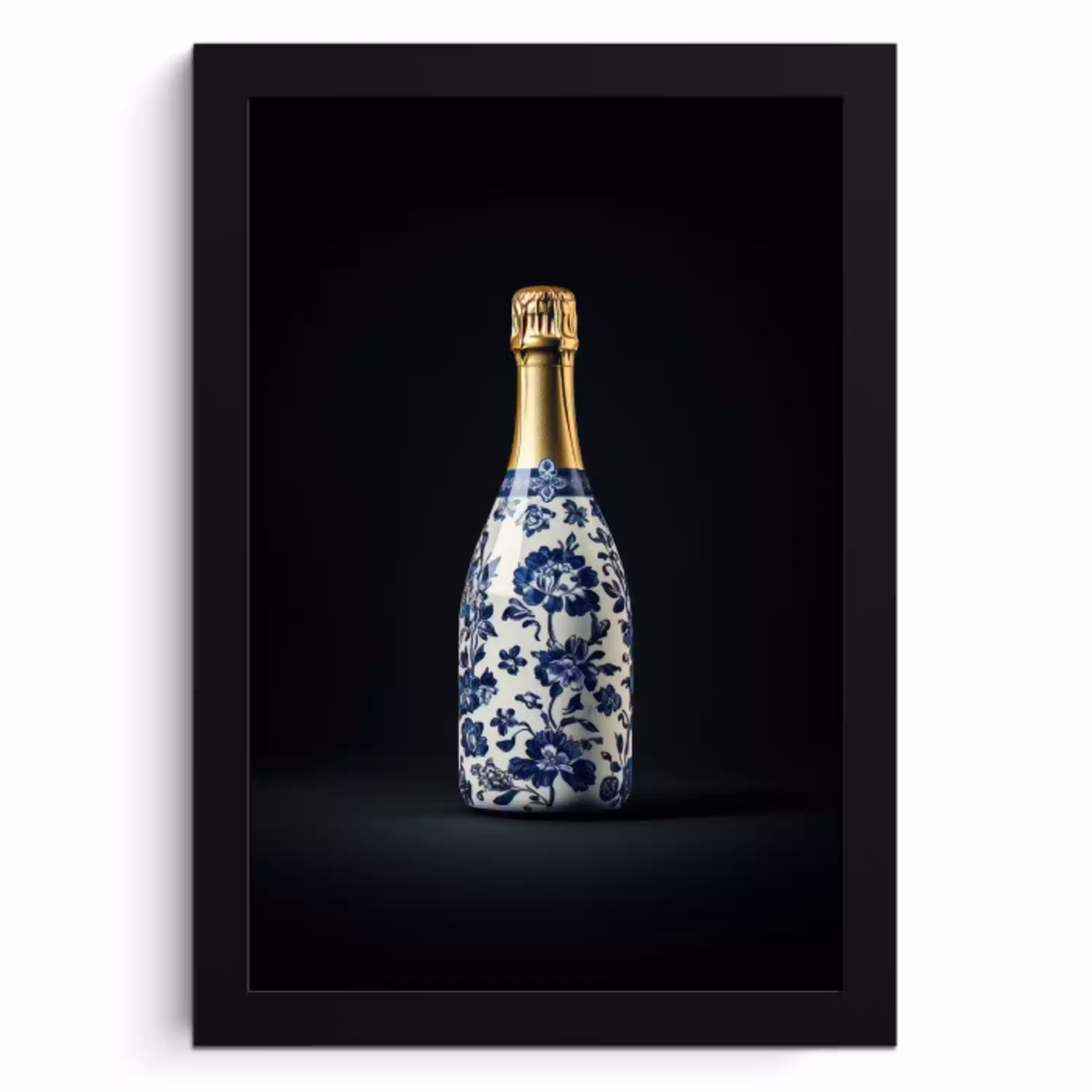 Champagne - Bloemen - Goud - Chique KitchenYeah - Keuken - Fotolijst klein -3d
