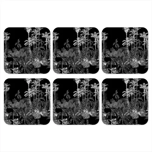 Palm - Jungle - Tropical onderzetter kurk middel -3d