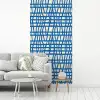 Ruitpatroon - Blauw - Crème fotobehang vinyl groot 64 -woonkamer