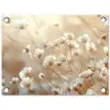 Wilde - Bloemen - Wit tuinposter los doek klein -3d