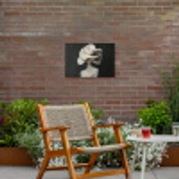 Modern - Vrouw - Hoed Tuinposter op houten frame 2 cm dik klein -sfeer3