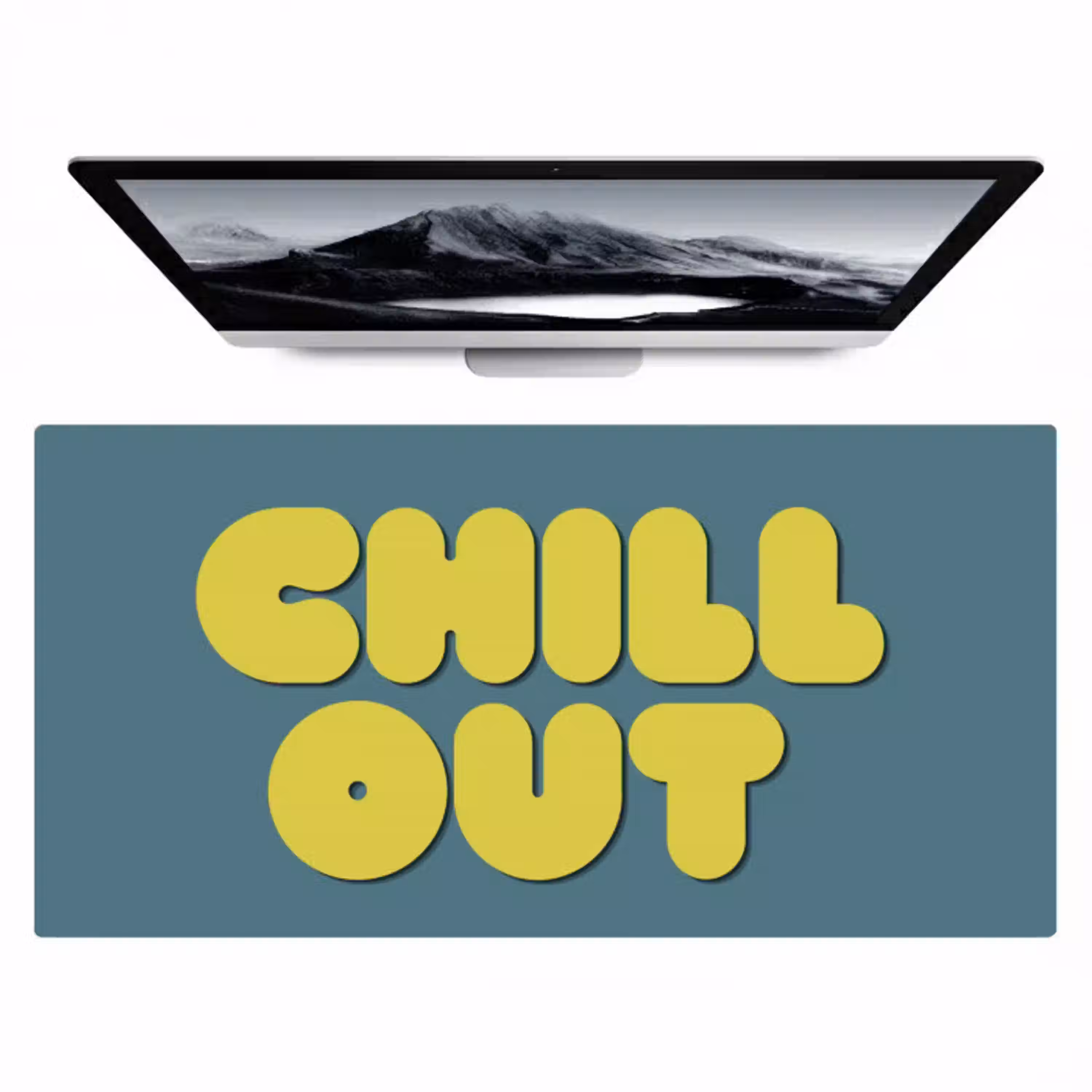 Chill out - Geel - Blauw Muismat XXL klein -zzz3d