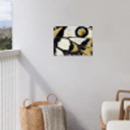 Vlinder - Vleugel - Geel tuinposter los doek klein -sfeer8