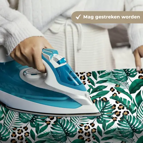 Palmblad - Panterprint - Tropical Wandkleed katoen klein -sfeer9