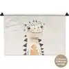 Dinosaurus - Pastel kleuren Wandkleed katoen klein -t3d_DE