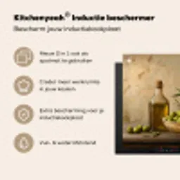 Olijven - Stilleven - Vintage Inductie beschermer vinyl 3mm middel -zzzzzzusp-haakje_NL