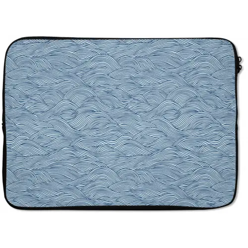 Golven - Ritmisch - Blauw laptophoes neopreen klein 279 -zkaufland3dotto