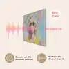 Vrouw - Blond - Roze kauwgom - Kleurrijk - Pastel PET vilt klein -USP_NL