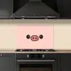 Varken - Roze - Minimalistisch keuken achterwand spatscherm klein -sfeer1