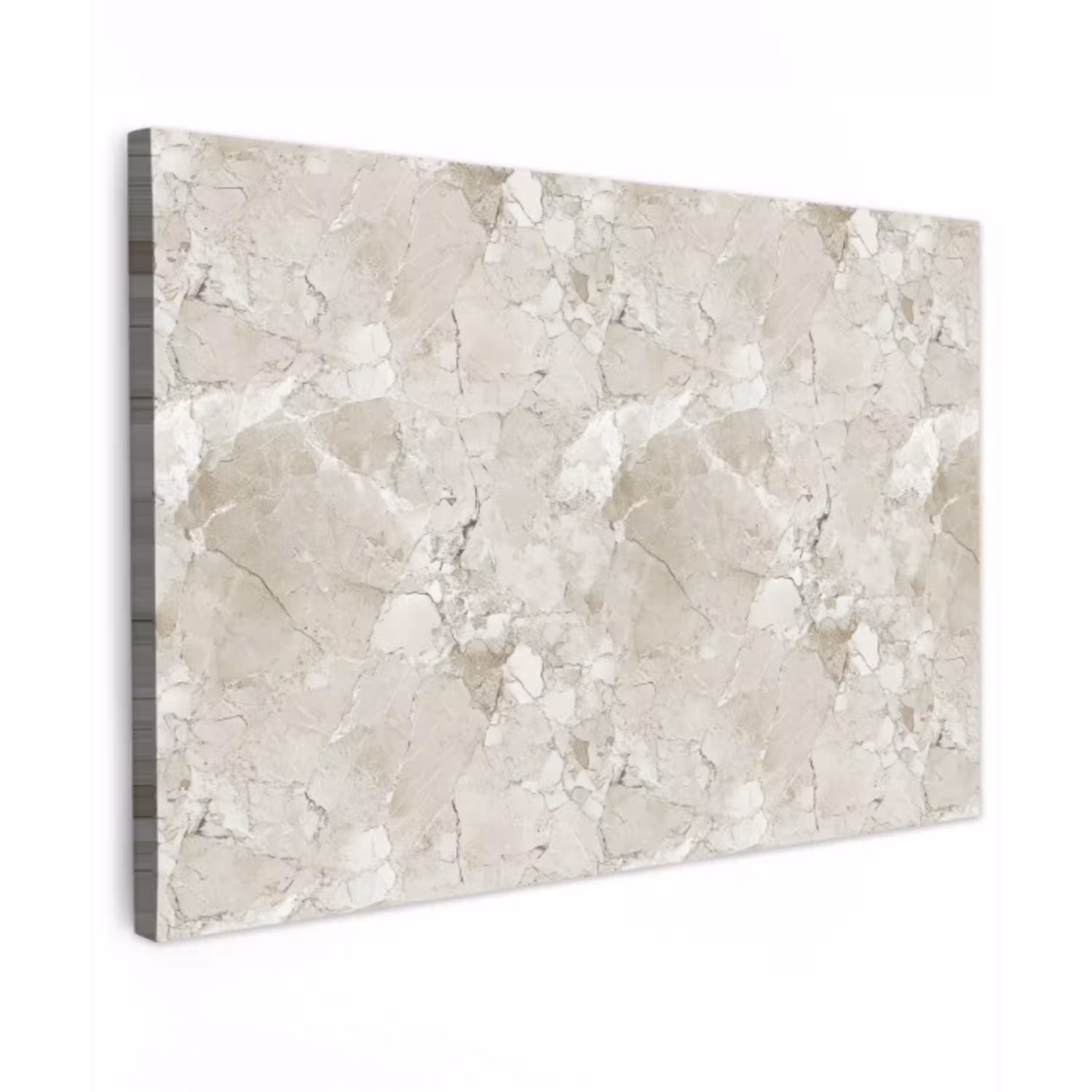 Marmer - Grijs - Aders Tuinposter op houten frame 2 cm dik klein 845 -3d