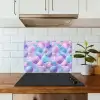 Schelpen - Paars - Blauw - Patroon keuken achterwand spatscherm klein -sfeer2