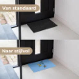 Papagaai - Vliegen - Blauw - Geel Deurmat klein -voor-na_NL