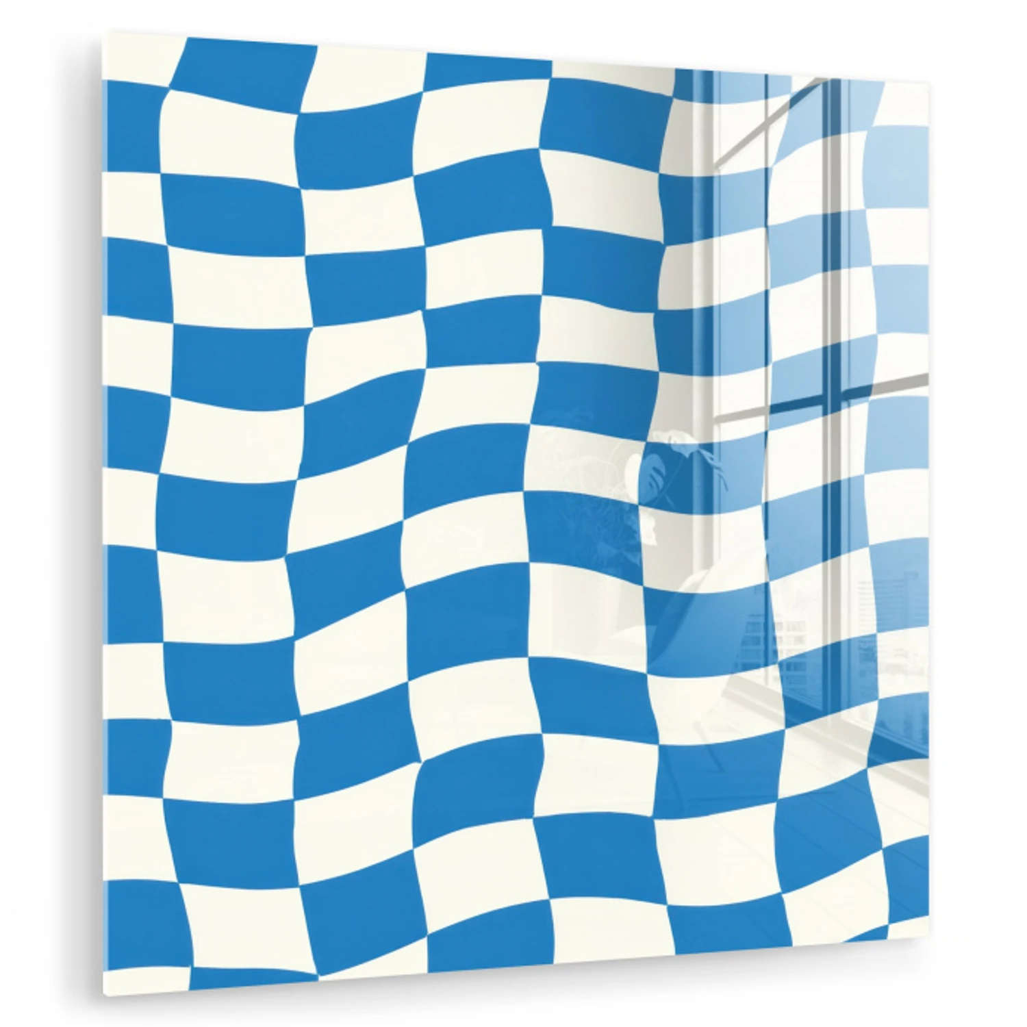 Golvend - Patroon - Blauw plexiglas 5mm klein 11 -zzzproduct_nieuw