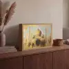 Moskee - Goud - Arabisch - Ramadan - Islamitische Light Box met batterij (Wandlamp) middel -sfeer2