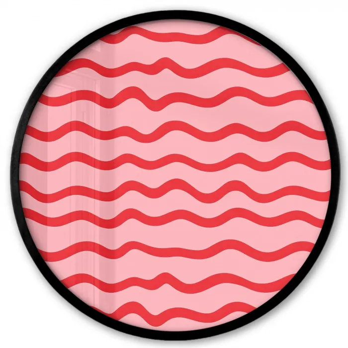 Speels - Patroon - Rood Fotolijst rond zonder passe partout klein 856 -3d