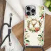 Kerstkrans - Hert - Hulst - Rood Hoesje iPhone 16 Pro Max met koord klein -sfeer4