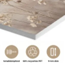 Wilde bloemen - Botanisch - Vintage - Natuur - Rustiek PET vilt klein -closeup_DE