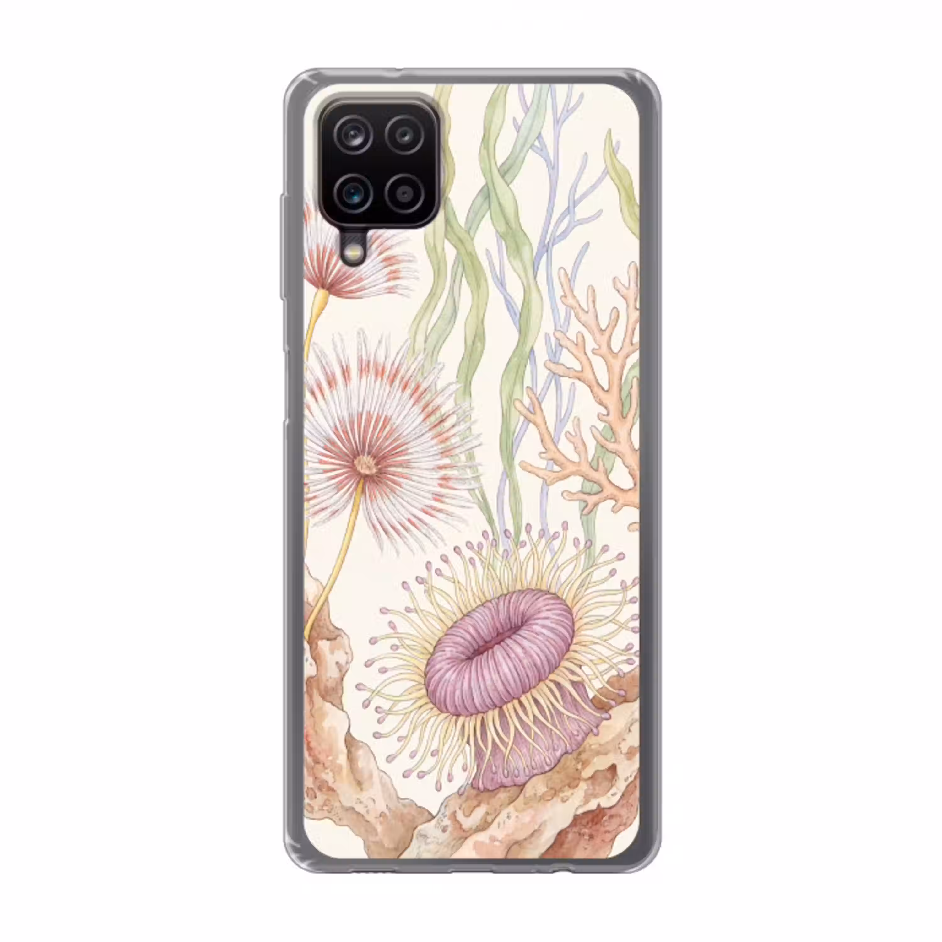 Zeeleven - Koraal - Onderwater - Illustratie - Kleurrijk Telefoonhoesje Samsung Galaxy A12 klein -3d