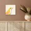Vogel - Minimalistisch - Geel aluminium wit klein -sfeer4