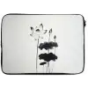 Bladeren - Zwart - Lotusbloem - Minimalitisch laptophoes neopreen klein -zkaufland3dotto
