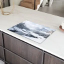 Sneeuwlandschap - Bergen - Rivier - Winter Inductie beschermer vinyl 3mm klein -sfeer8