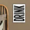 Drink - Zwart - Wit - Decoratie canvas 2cm klein -sfeer3
