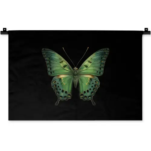 Vlinder - Groen - Diepte Wandkleed katoen klein -zz3d