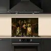 De Nachtwacht - Schilderij van Rembrandt van Rijn keuken achterwand spatscherm klein -sfeer1