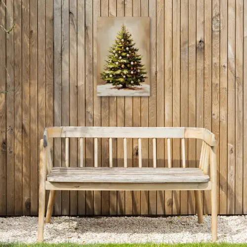 Kerst - Sfeer - Groen Tuinposter op houten frame 2 cm dik klein -sfeer4