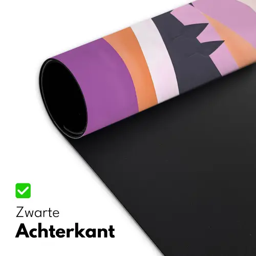 Abstract - Heuvels - Bomen - Groen Muismat XXL klein -sfeer2