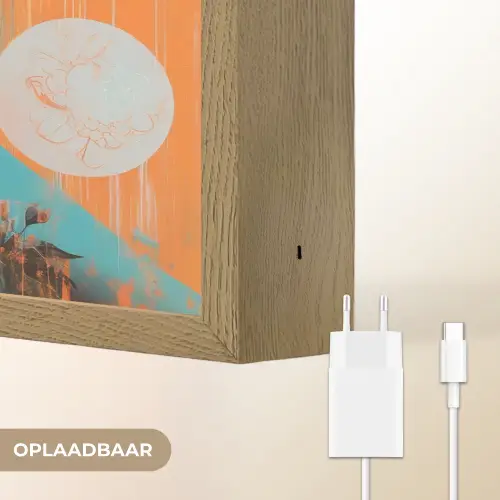 Portret - Vrouw - Abstract - Bloemen Light Box met batterij (Wandlamp) middel -USP_websiteoplaadbaarNL