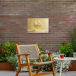 Citroen - Taart - Eten - Geel Tuinposter op houten frame 2 cm dik klein -sfeer3